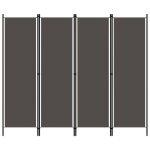 302&{home} paravent belle finition �cran dint�rieur - cloison de s�paration salon 4 panneaux anthracite ...