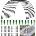 30pcs arceau pour serre tunnel - cerceau pour serre de jardin - durable - rev�tus de plastique pour la ...
