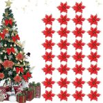 30pcs fleurs de noeldcorations de nolfleurs pour sapin de nolnol dcor de fleursfleurs de nol de ...