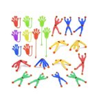 30pcs jouets extensibles collants 15 mains collantes et 15 grimpeurs muraux collants jouets fantaisie ...