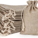 30pcs pochettes sachets en lin chanvre sac toile de jute avec cordon de serrage pochette lin rutilisable ...