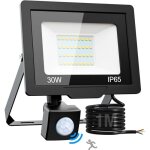 30w projecteur led exterieur detecteur de mouvement 6500k / 3000lm �tanche spot led ext�rieur eclairage ...