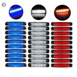 30x 24v led feux de gabarit e13 marque bleu blanc rouge lateraux pour remorque