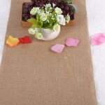 Chemin de table - nature hesse - jute - 30x500cm - beige - style campagne - uni