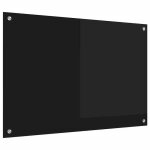 [3116540]protection de cuisine?fond de hotte?cr�dence de cuisine noir 90x60 cm verre tremp�poids:11. ...