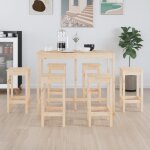 Vidaxl ensemble de bar 7 pcs ensemble de meubles de bistro meubles de salle  manger cuisine mobilier ...