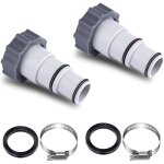 32  38mm adaptateur de tuyau de piscine a avec collier pour pompes  connexion filete remplacement ...