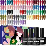32 couleurs kit de vernis gel base coat brillant mat et paillettes top coat ensemble de vernis � ongles ...