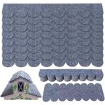 32 pi�ces bardeau bitume toit auto - adh�sif feutre toiture gris pour nichoir cabane abri jardin label ...