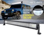 32 pouces 405w barre led rampe light bar trois rangées 7d phare de travail offroad longue portée tracteur ... 32 pouces 405w barre led rampe light bar trois rangées 7d phare de travail offroad longue portée tracteur ...