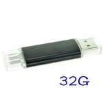 Cl� usb - noir - 32 go - usb 2. 0 - micro usb - compatible otg
