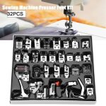 32pcs kit pied presseur machine à coudre metal pièces de rechange pied de biche pour domestique couture ... 32pcs kit pied presseur machine à coudre metal pièces de rechange pied de biche pour domestique couture ...