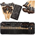 32pcs professionnel souple cosm�tique sourcils ombre maquillage pinceau kit + sac pochette