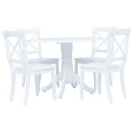 (33000) ensemble de salle  manger 5 pcs - table + 4 chaises de cuisine design contemporain - bois dhva ...
