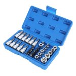 34 pices coffret de douille douille pour vis mles et femelles / cl douille intrieur extrieur - cle ...