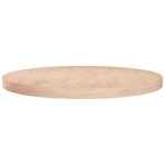 342910 vidaxl dessus de table rond 60x4 cm bois de chne massif non trait