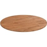 342964 vidaxl dessus de table rond marron clair 90x1, 5 cm bois chne trait
