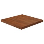343042 vidaxl dessus de table carr marron fonc40x40x2, 5cm bois chne trait