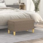 349374 vidaxl banc taupe 70x35x41 cm tissu