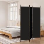 Vidaxl cloison de sparation 3 panneaux sparateur de pice pliable diviseur cran d'intimit paravent ...