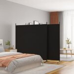 Vidaxl cloison de sparation 4 panneaux sparateur de pice pliable diviseur cran d'intimit paravent ...