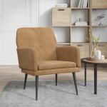 351411 vidaxl fauteuil marron 62x79x79 cm velours