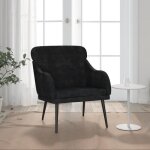 351440 vidaxl fauteuil noir 63x76x80 cm velours