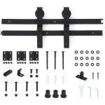 36 2 portes kit rail coulissant robuste - porte coulissante accessoires - garvee - kit de porte coulissantemat ...