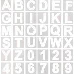 36 pochoirs de lettre de lalphabet pochoirs de lettre et de numro en plastique rutilisables de 3 pouces ...