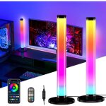 360� rgb barres led 42cm gaming led lampes avec 3000 + couleurs sync avec musique tv control par app ...