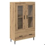 [3611184]enfilade meuble haut - buffet de salonmeuble de rangement avec tiroir ch�ne artisanal 695x31x115 ...