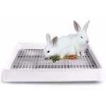 38x30x6. 5 cm bac � liti�re pour lapin surdimensionn� avec grille bac � liti�re pour chat en cage bac ...