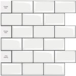 Carrelage mtro blanc autocollant 3d - darmowade - cuisine salle de bains - rsistant  lhumidit et ...