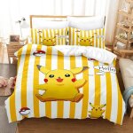 3d housse de couette enfant gar�on pok�mon3 pi�ces parure de couette + 2 taies doreillers 220x240cm[286] ...