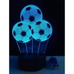 3d lampe illusion optique led veilleuse football optiques illusions lampe de nuit 7 couleurs tactile ...