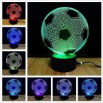 Lampe de chevet - 3d led - football - rechargeable usb - 7 couleurs - enfant Lampe de chevet - 3d led - football - rechargeable usb - 7 couleurs - enfant