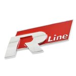 3d m�tal r line autocollant embl�me badge rouge argent vw r - line fil pour imprimante 3d