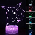 3d pikachu lampe pokemon go veilleuse led usb recharge 7 couleurs télécommande touch chambre décoration ... 3d pikachu lampe pokemon go veilleuse led usb recharge 7 couleurs télécommande touch chambre décoration ...