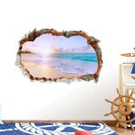 3d stickers muraux (40x60 cm) i autocollant sticker mural paysage plage mer oc�an i d�co pour salon chambre ...