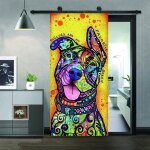 3d sticker de porte trompe loeil effect chien peint auto adh�sif amovible autocollant pour d�cor cuisine ...