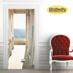 3d sticker de porte trompe loeil effect auto - adh�sif amovible autocollant pour d�cor cuisine chambre ...