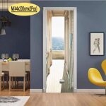 3d sticker de porte trompe loeil effect auto - adh�sif amovible autocollant pour d�cor cuisine chambre ...