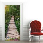 3d sticker de porte trompe loeil papier peint porte auto - adhsif amovible autocollant poster de porte ...