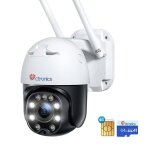 3g / 4g lte cam�ra surveillance ext�rieure vision nocturne couleur 20m 5x zoom optique carte sim carte ...