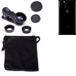 3in1 pour apple iphone 11 objectifs smartphone lentilles fisheye (180�) macro grand angle (0. 67x) cam�ra ...