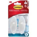 3m - crochet adh�sif - ovale moyen - translucide - crochet pointe plastique - supporte 13 kg - lot de ...