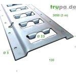 3m rail darrimage (2 x 15m) en acier zingu�