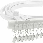 3m rail rideaux tringle rideau flexible rail de rideau flexible avec 24 crochet de rideau et 24 poulie ...
