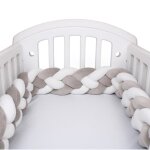3m tour de lit bébé 4 brins coussin serpent coussin tressé pare - chocs velours protection bébé blanc ... 3m tour de lit bébé 4 brins coussin serpent coussin tressé pare - chocs velours protection bébé blanc ...