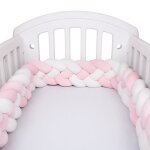 3m tour de lit bb 4 brins coussin serpent coussin tress pare - chocs velours protection bb blanc ...